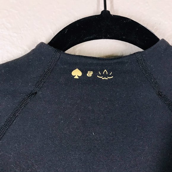 Kate Spade x Beyond Yoga Black Bow Neck Zip up Athletic Jacket - Picture 7 of 16